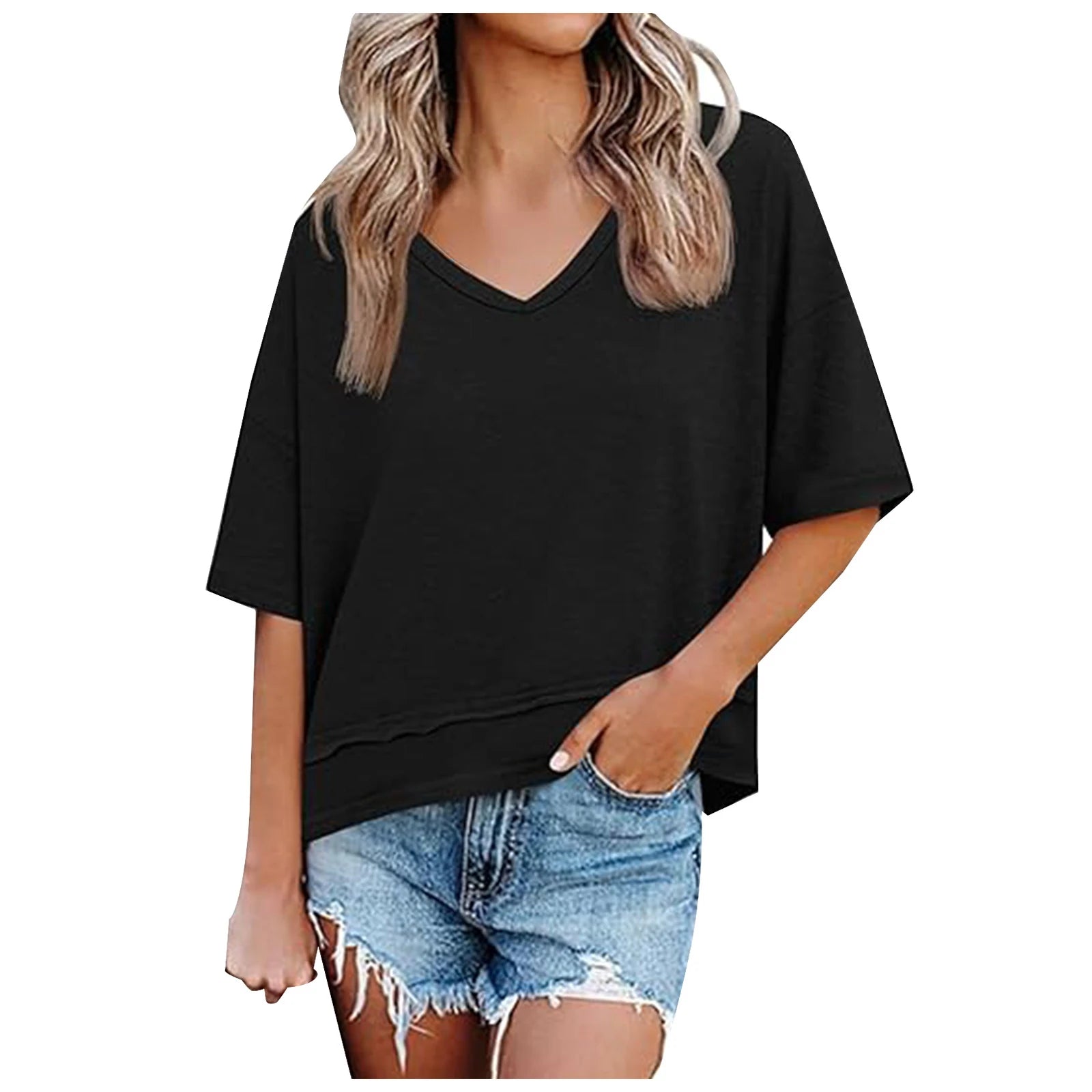 Oversized Women's V Neck