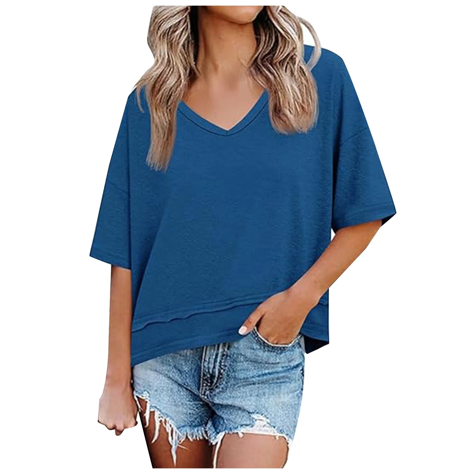 Oversized Women's V Neck