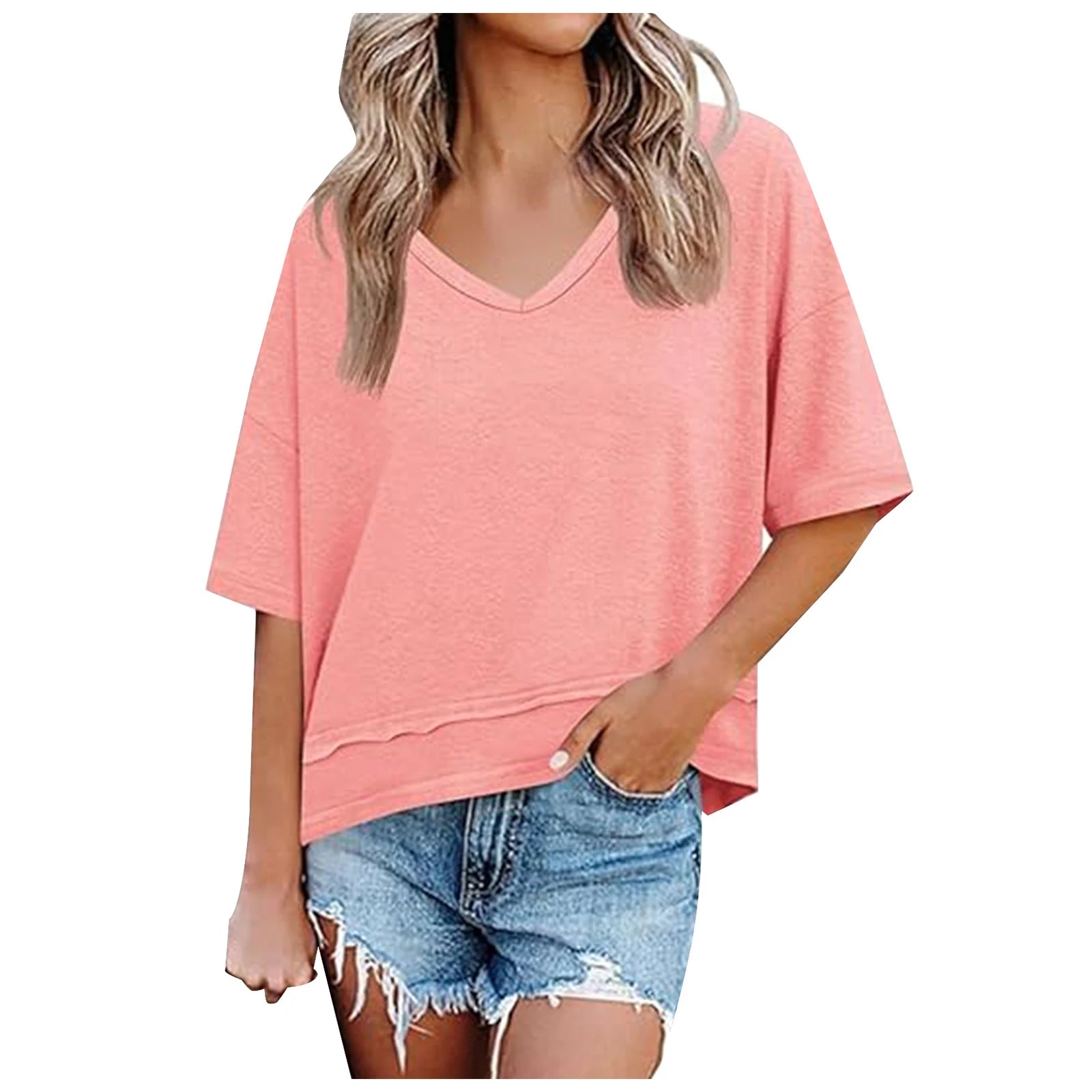 Oversized Women's V Neck