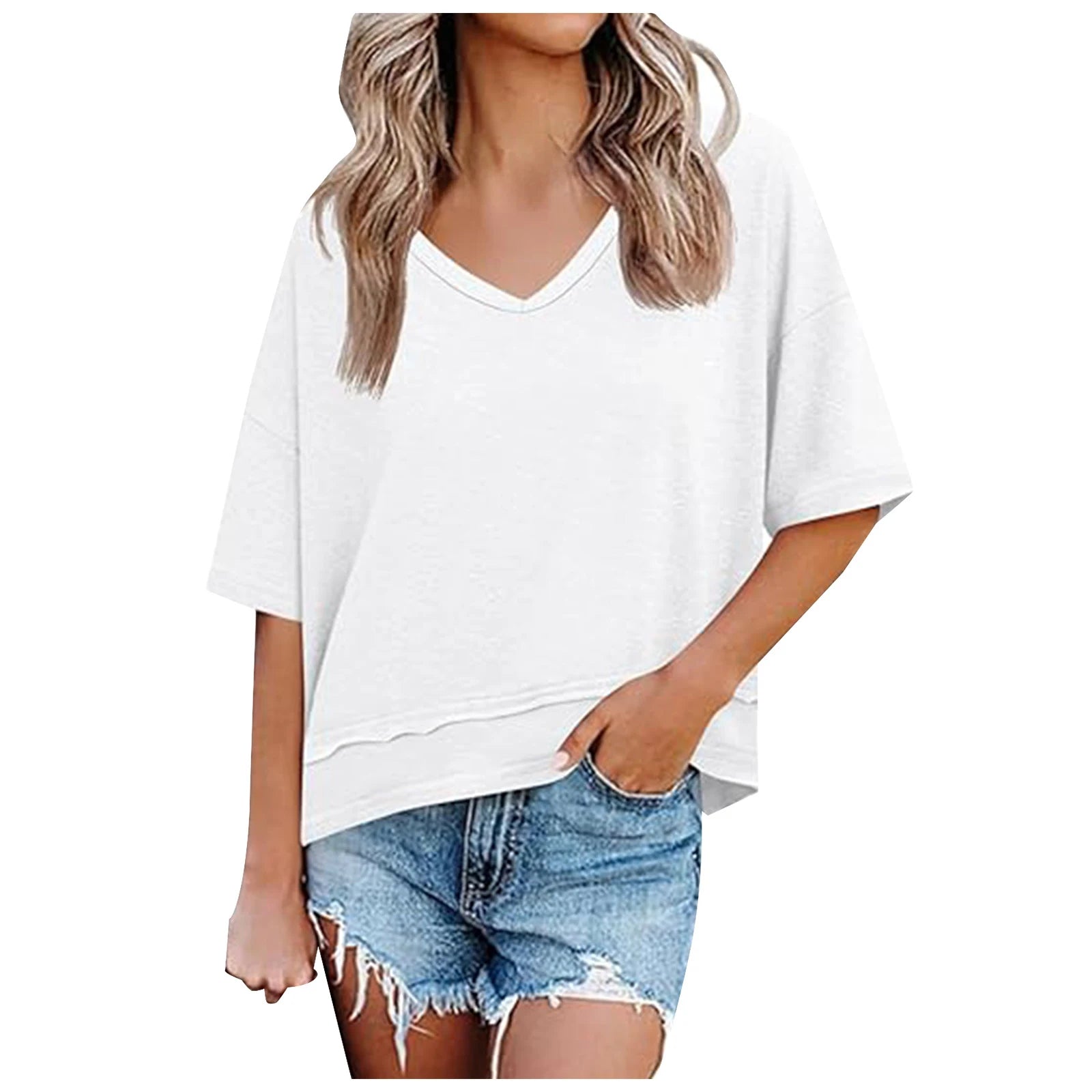 Oversized Women's V Neck