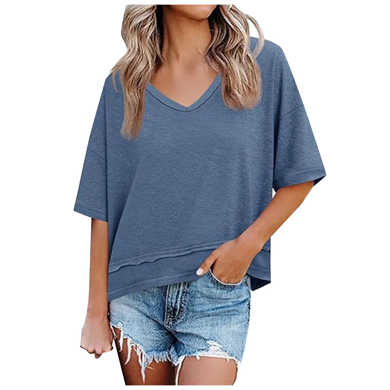 Oversized Women's V Neck